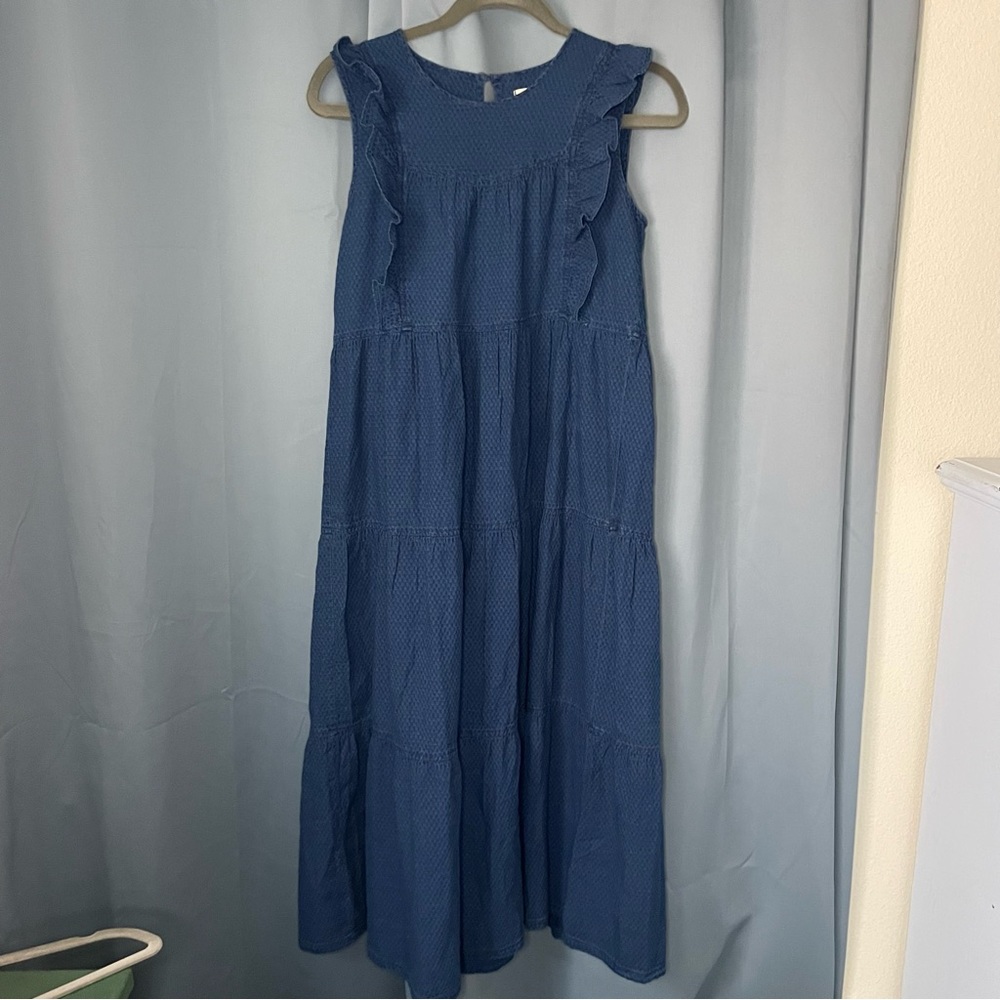 xxs madewell dark blue maxi dress